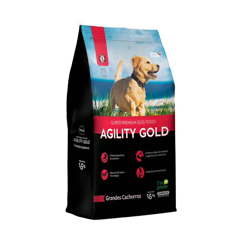 Comida Para Perro Agility Gold Grandes Cachorros 1.5 kg a 15 kg