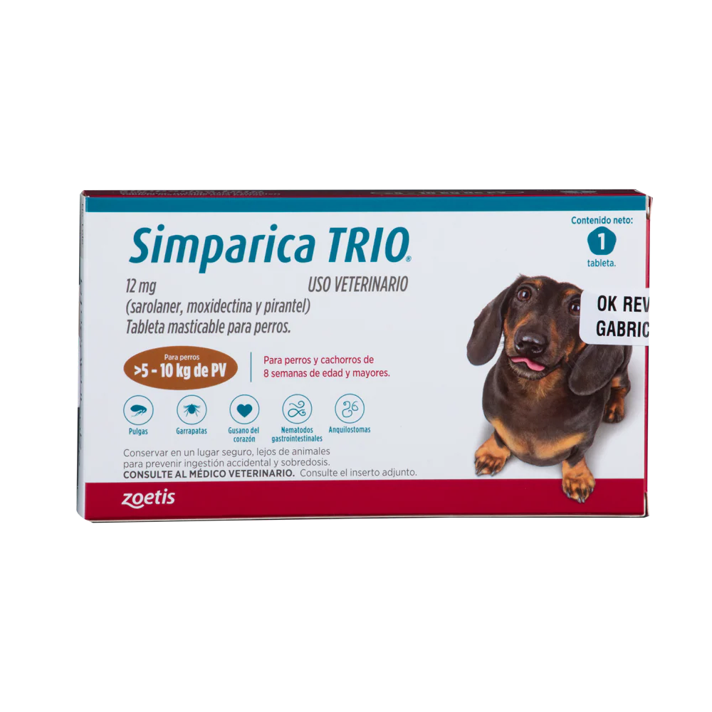 Desparasitante Interno Y Externo Para Perro Simparica Trio x1 Tableta - Image 3