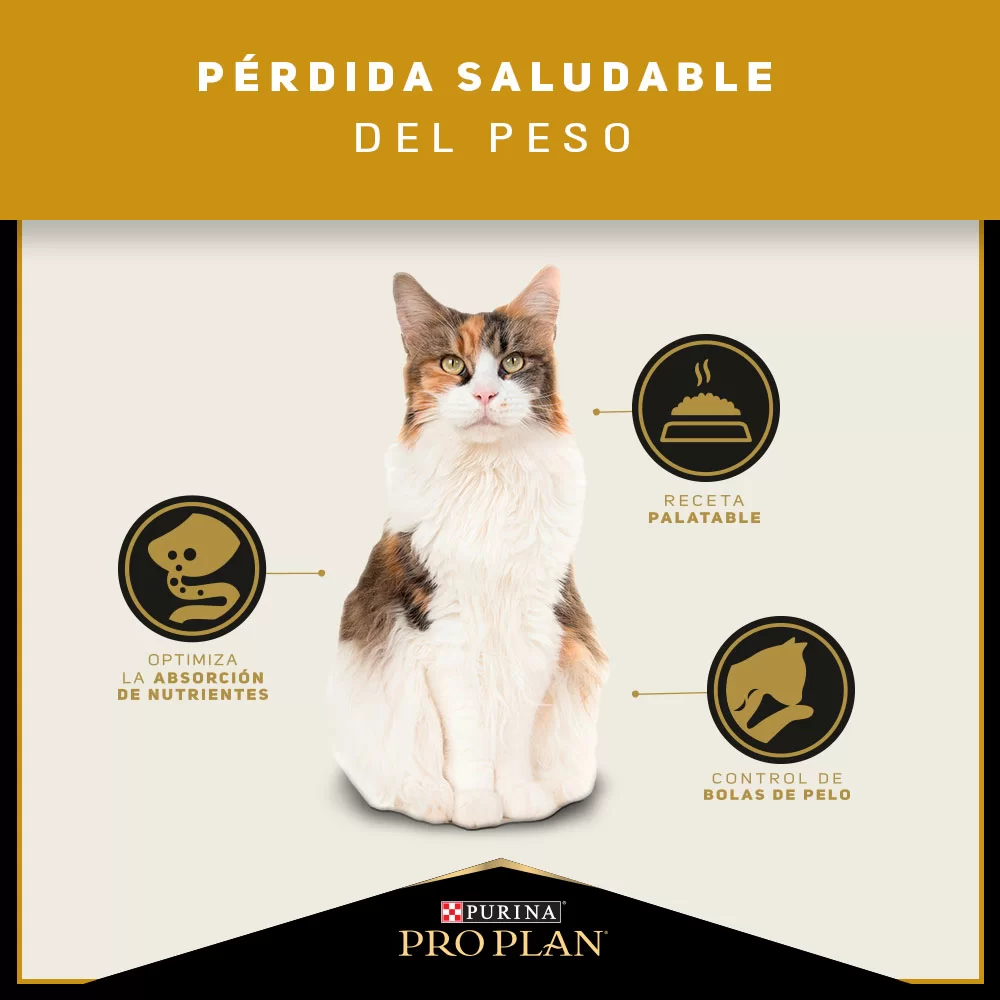 Comida Para Para Gatos Adultos Poco Activos O Con Exceso De Peso Purina Pro Plan X 3 Kg - Image 5
